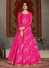 Dark Pink Colour FLORY VOL 15 Exclusive Occasion Wear Taffeta Metalic Foil Work Ladies Latest Designer Gown Collection 4605